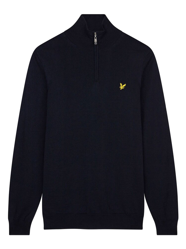 Lyle & Scott Navy Blue Golf Quarter Zip Pullover Jumper - Image 9 of 9