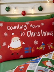 Catherine Lansfield Red Christmas Countdown Duvet Cover and Pillowcase Set - Image 2 of 4