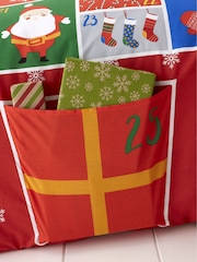 Catherine Lansfield Red Christmas Countdown Duvet Cover and Pillowcase Set - Image 4 of 4
