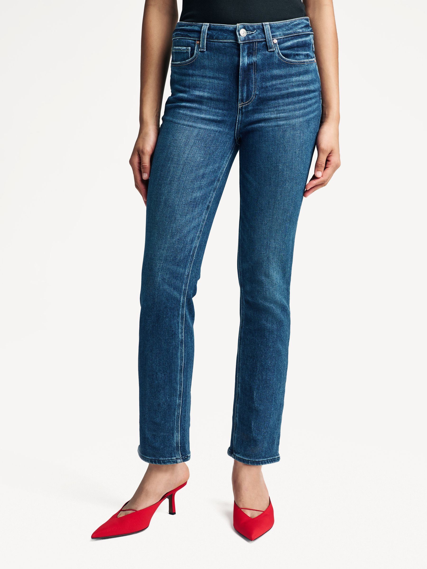 Renzo high-rise cropped slim pants in blue - Veronica Beard