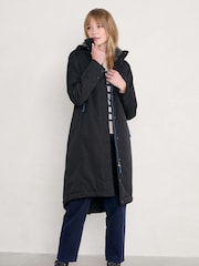 Seasalt Cornwall Ink Black Petite Waterproof Janelle Coat - Image 1 of 6