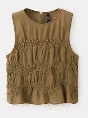 Mango Brown Ruched Top - Image 3 of 5