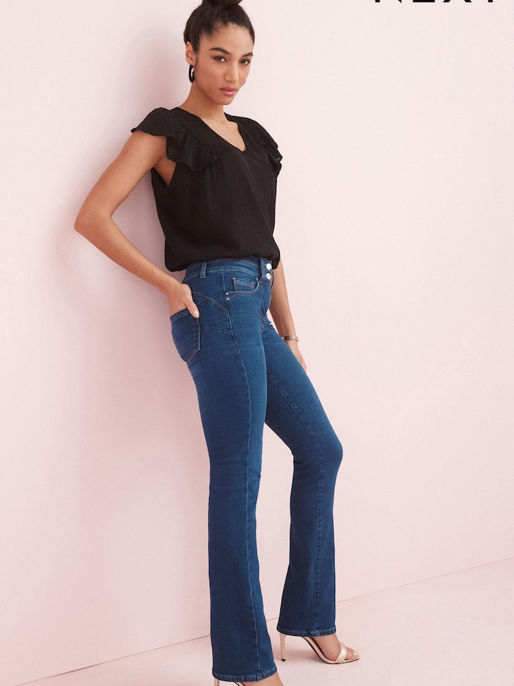 Denim Dark Blue Greencast Lift, Slim And Shape Bootcut Jeans - Image 1 of 3