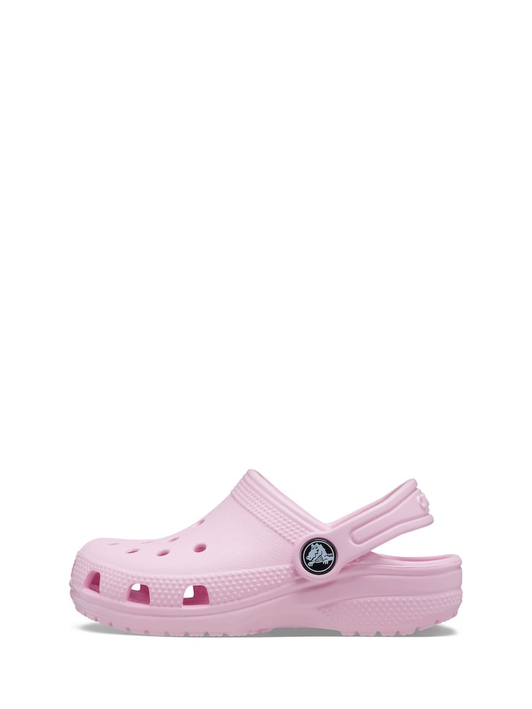 Crocs Pale Pink Classic Toddler Unisex Clogs - Image 2 of 7