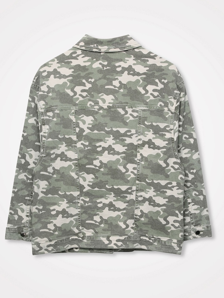Sonder Studio Camo Studded Denim Jacket - Image 4 of 5