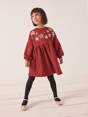 Chocolate Brown Sequin Cosy Long Sleeve Dress (3-16yrs) - Image 2 of 7