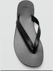 Mango Black Leather Sandals - Image 3 of 4