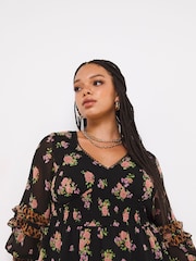 Simply Be Natural Shirred Peplum Top - Image 4 of 4