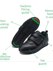 Chaussures pour l'école ToeZone noires à une lanière et à motifs étoiles - Image 4 de 5