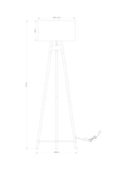 Black Hudson Floor Lamp - Image 4 of 7