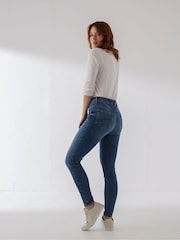 FatFace Blue Harlow High Waist Skinny Jeans - Image 2 of 4