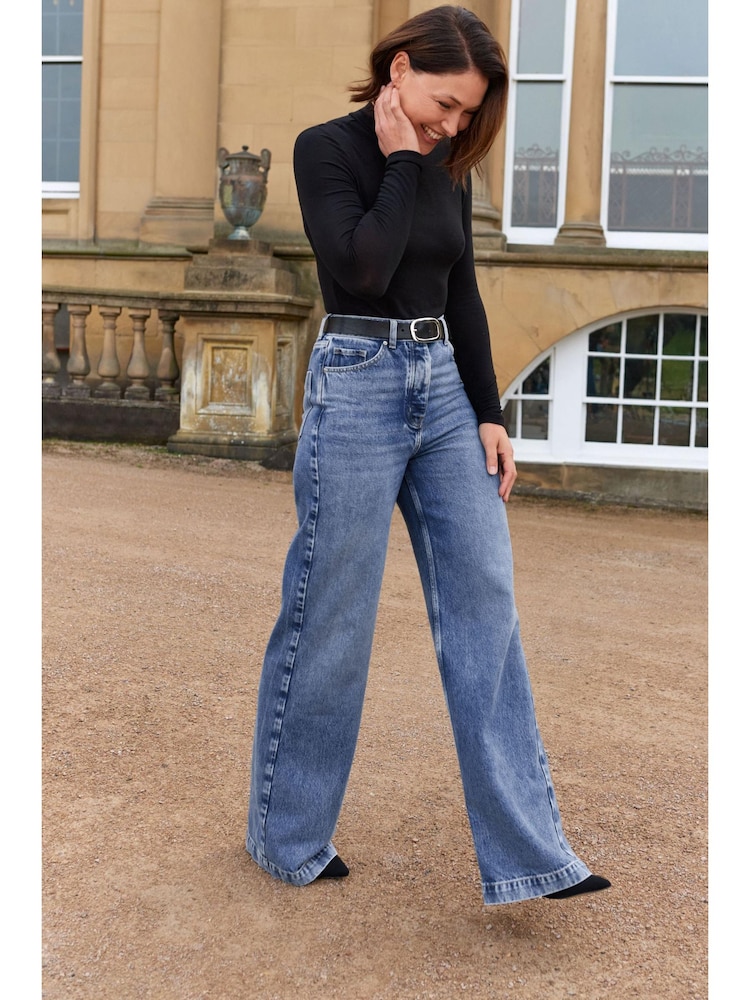 Mittelblau - Emma Willis Jeans mit weitem Bein - Bild 1 von 1