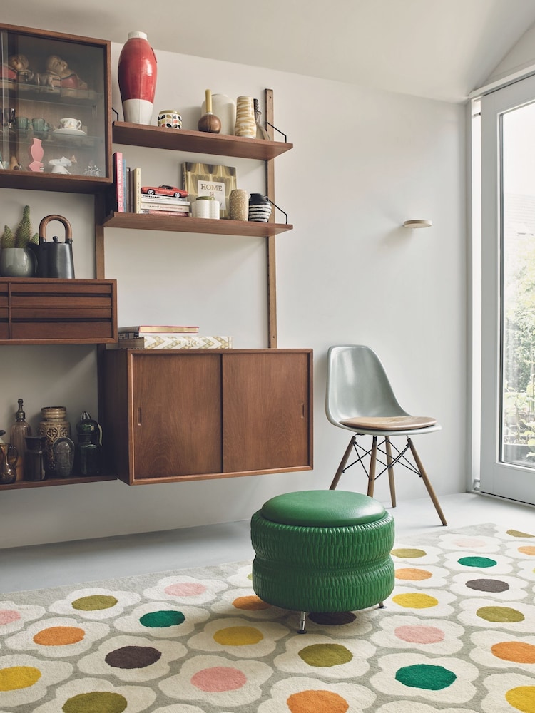 Orla Kiely Natural Spot Flower Rug - Image 1 of 3