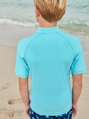 Blue Short Sleeve Sunsafe Rash Vest (1.5-16yrs) - Image 2 of 7