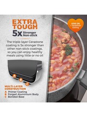 Tower Grey Cerastone 28cm Casserole Dish - Image 4 of 12