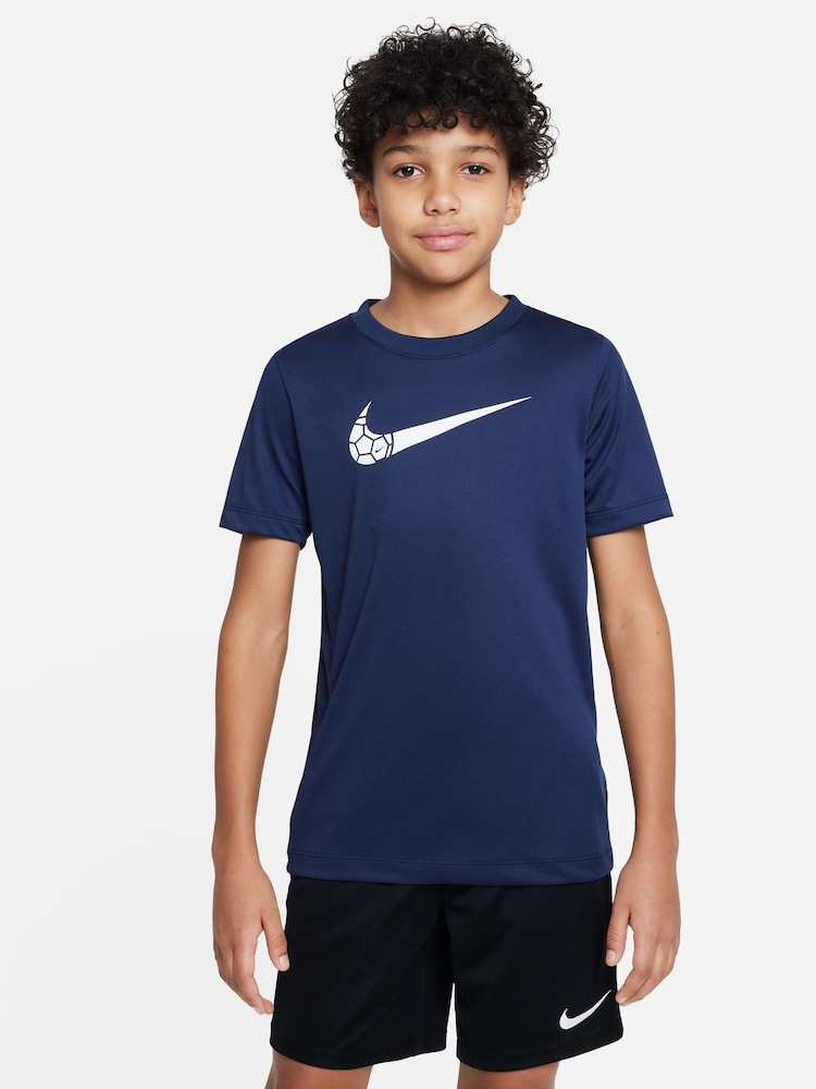 Nike University Red Dri-FIT Football Graphic Training T-Shirt - Image 1 of 4