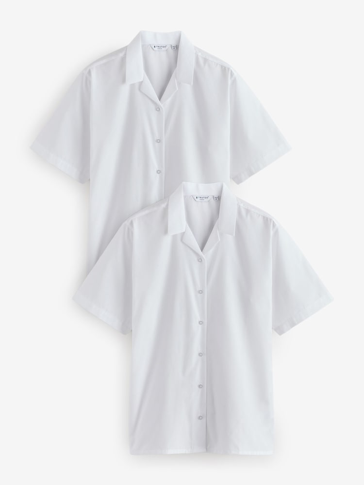Tommy Hilfiger White Short Sleeve Rever Blouses 2 Pack - Image 1 of 2