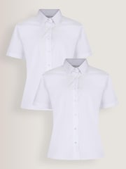 Trutex Non Iron Short Sleeve White Blouses 2 Pack - Image 1 of 1