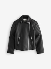 Black PU Biker Jacket (3-16yrs) - Image 5 of 8