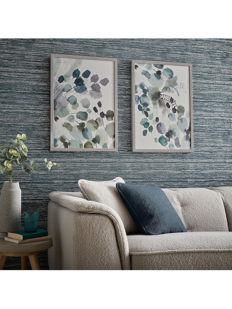 Art For The Home Set of 2 Blue Sage Sprigs Canvases - Image 1 of 4