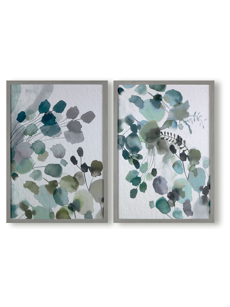 Art For The Home Set of 2 Blue Sage Sprigs Canvases - Image 2 of 4
