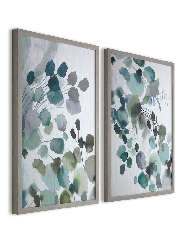 Art For The Home Set of 2 Blue Sage Sprigs Canvases - Image 3 of 4