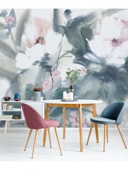 Art For The Home Blue Expressive Floral 3M Mural - Image 1 of 4