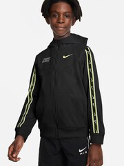Nike Black/Lime Repeat Full Zip Hoodie - Image 1 of 7