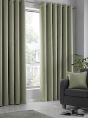 Fusion Strata Room Darkening Woven Pair of Eyelet Curtains - Image 1 of 4