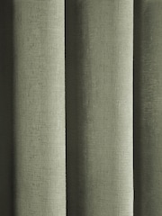 Fusion Strata Room Darkening Woven Pair of Eyelet Curtains - Image 3 of 4