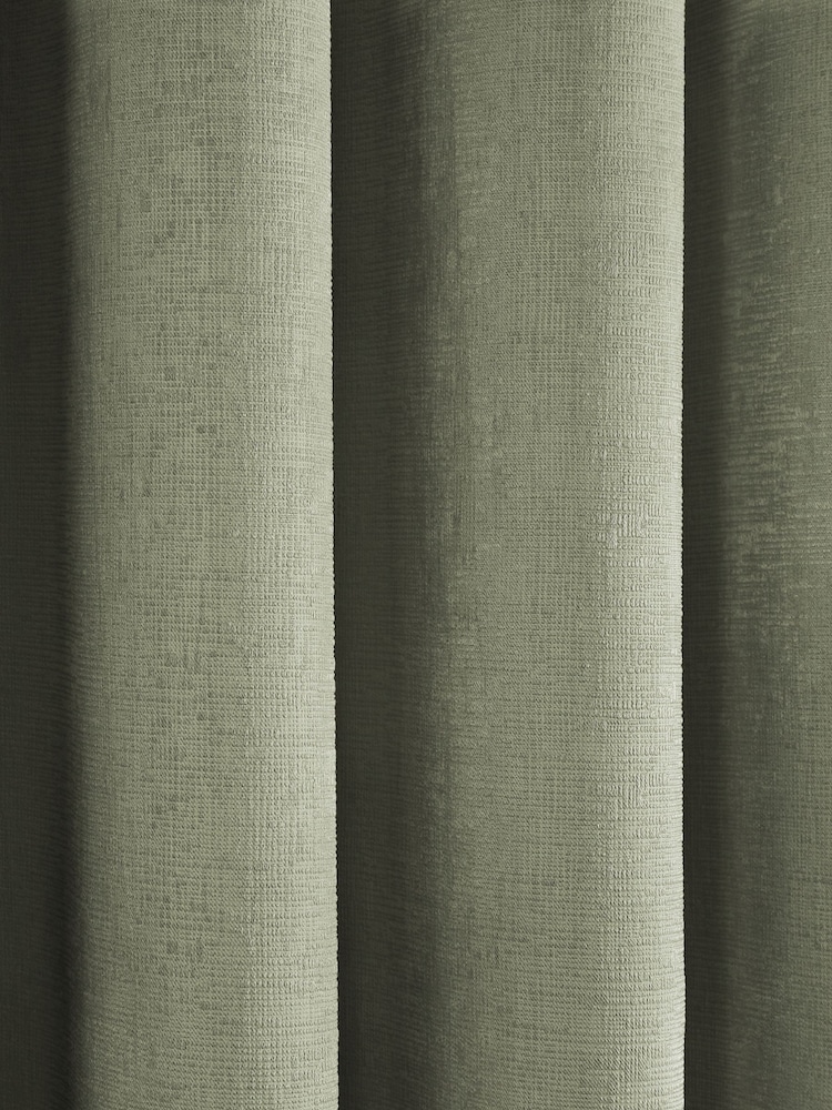 Fusion Strata Room Darkening Woven Pair of Eyelet Curtains - Image 3 of 4