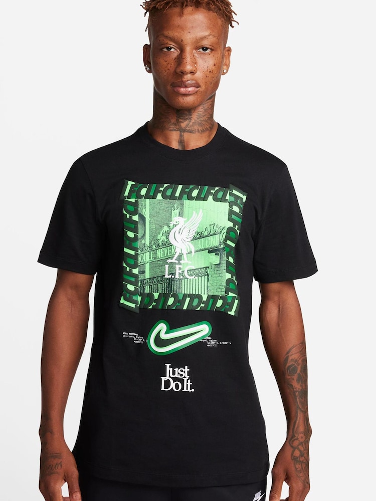 Nike Black Liverpool FC DNA T-Shirt - Image 1 of 7