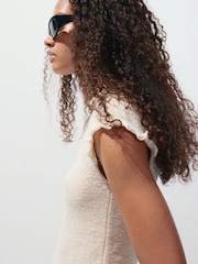 Mango Brown Short Sleeve Knit Top - Image 4 of 7