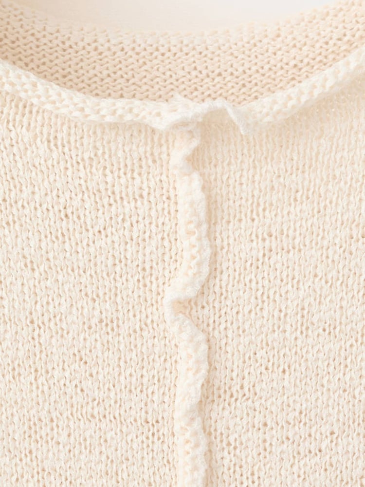 Mango Brown Short Sleeve Knit Top - Image 7 of 7