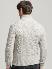 Superdry Grey Marl Jacob Henley Jumper - Image 2 of 6
