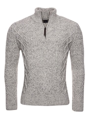 Superdry Grey Marl Jacob Henley Jumper - Image 6 of 6