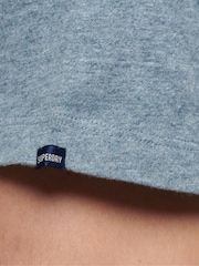Superdry Desert Sky Blue Grit Essential Logo Embroidery T-Shirt - Image 4 of 7