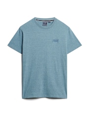 Superdry Desert Sky Blue Grit Essential Logo Embroidery T-Shirt - Image 5 of 7