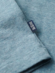 Superdry Desert Sky Blue Grit Essential Logo Embroidery T-Shirt - Image 7 of 7