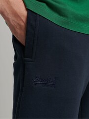 Superdry Blue Cotton Vintage Logo Embroidered Joggers - Image 3 of 6