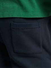 Superdry Blue Cotton Vintage Logo Embroidered Joggers - Image 6 of 6