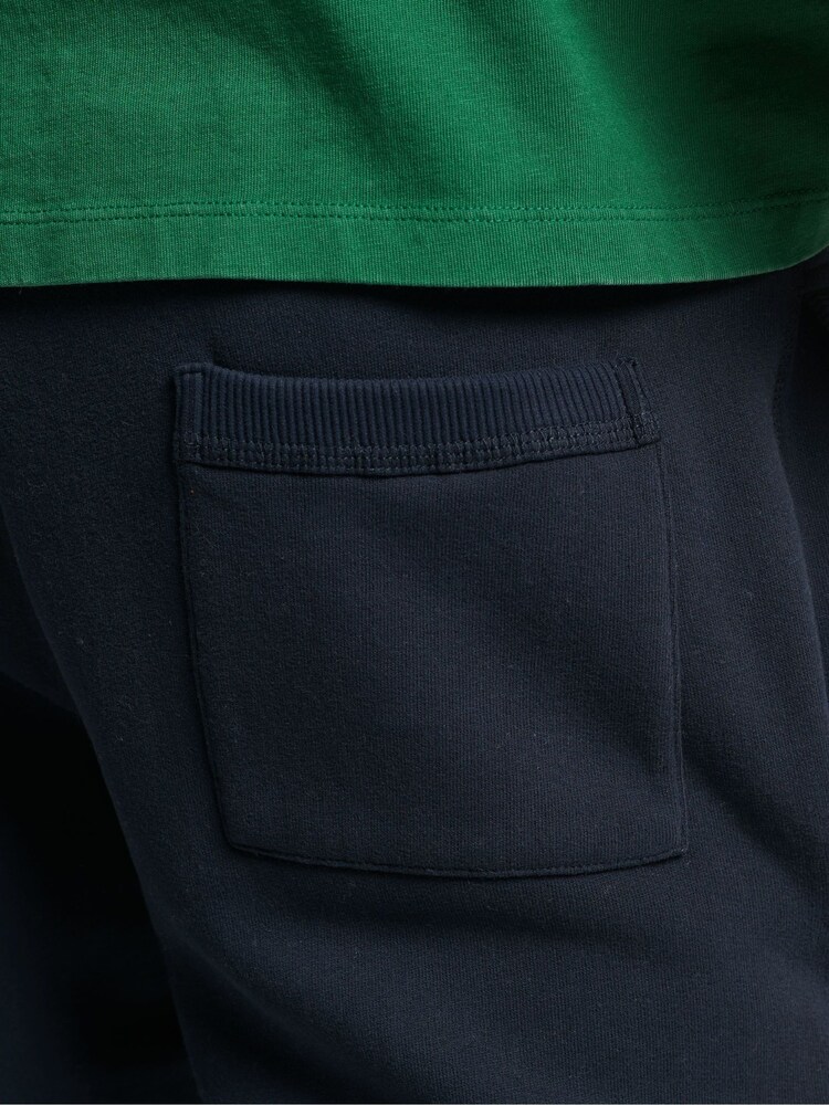 Superdry Blue Cotton Vintage Logo Embroidered Joggers - Image 6 of 6
