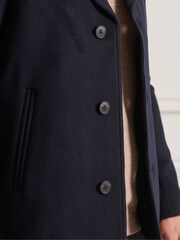 Superdry Blue Studios Short Wool Coat - Image 7 of 8