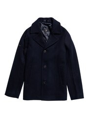 Superdry Blue Studios Short Wool Coat - Image 8 of 8