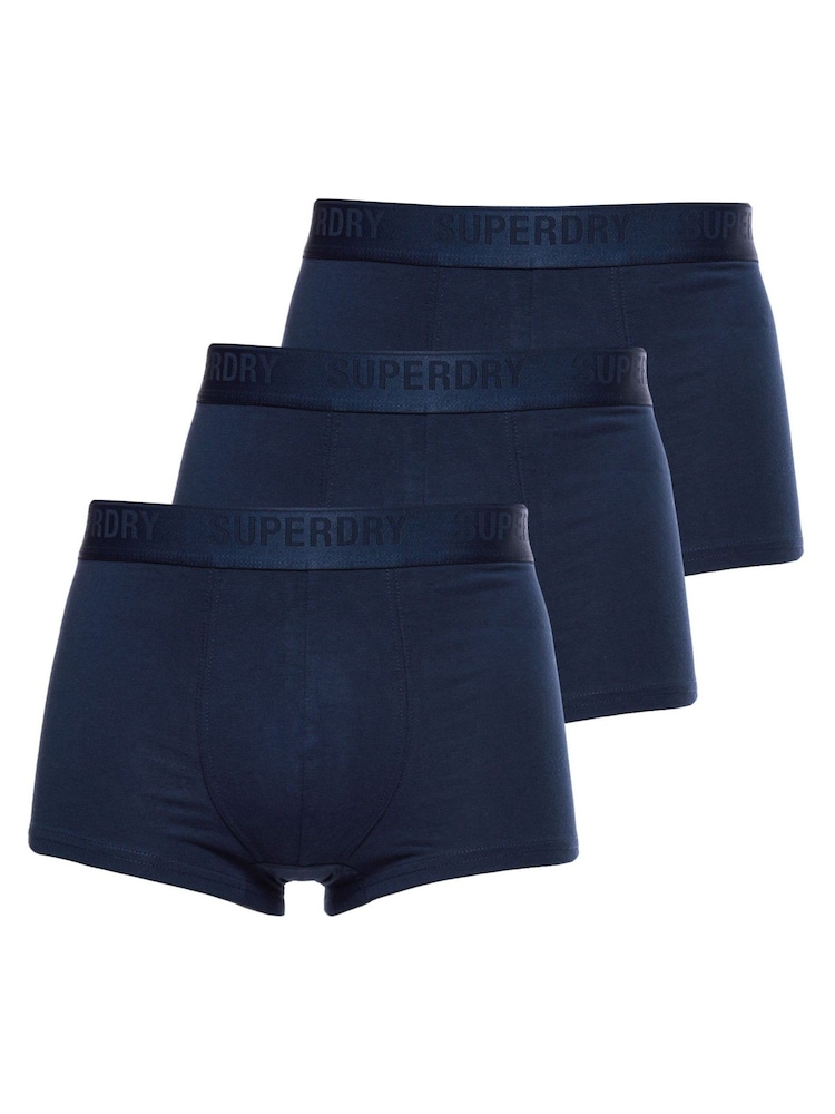 Superdry Navy Trunks Multi 3 Pack - Image 7 of 8