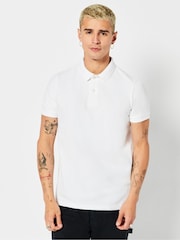 Superdry White Classic Pique Polo Shirt - Image 1 of 4