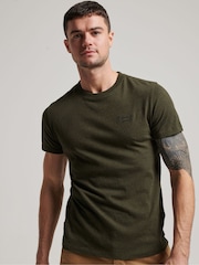 Меланж хаки - Superdry Vintage Embroidered 100% Cotton T-Shirt - Изображение 1 из 3
