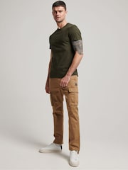 Меланж хаки - Superdry Vintage Embroidered 100% Cotton T-Shirt - Изображение 2 из 3