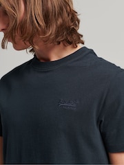 Superdry Eclipse Navy Vintage Embroidered 100% Cotton T-Shirt - Image 3 of 4
