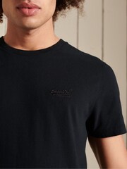 Superdry Black Vintage Embroidered 100% Cotton T-Shirt - Image 4 of 8